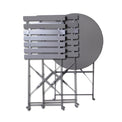 Bistro Grey Foldable Outdoor Table and 2 Chairs 