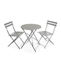 Bistro Grey Folding Garden Table and 2 Chairs 