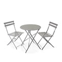 Bistro Grey Folding Table and 2 Chairs 