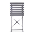 Bistro Grey Folding Garden Table and 2 Chairs 