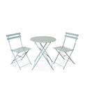 Bistro Sage Green Folding Table and 2 Chairs by Roseland Furniture