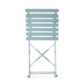 Bistro Sage Green Folding Metal Table and 2 Chairs 