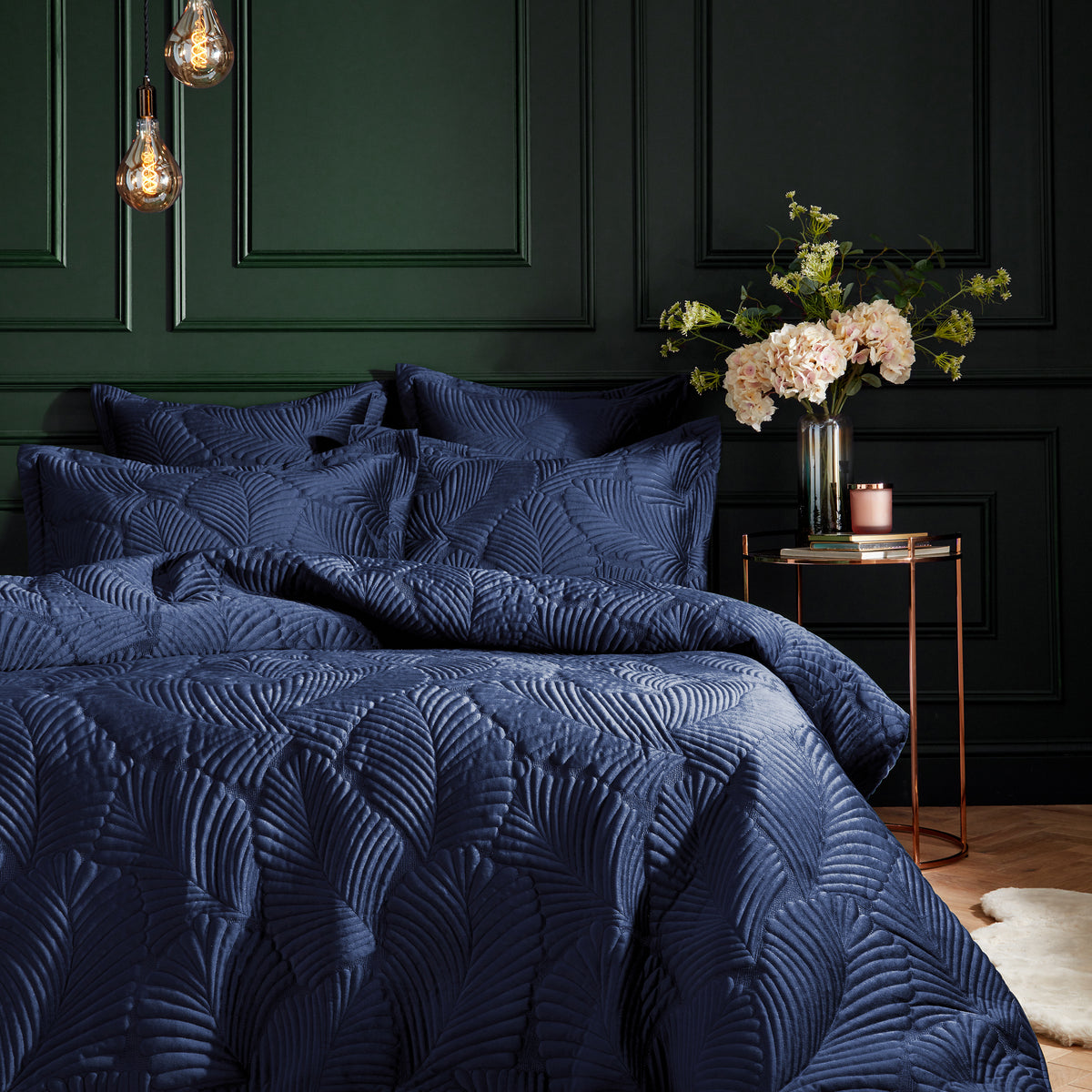 Tabatha Quilted Duvet Set | Single | Navy