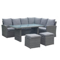 Parisian 150cm Rattan Corner Lounge Garden Dining Set from Roseland Home Furniture