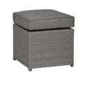 Parisian 180cm Rattan Corner Lounge Garden Dining Set Footstool with thick seat cushion
