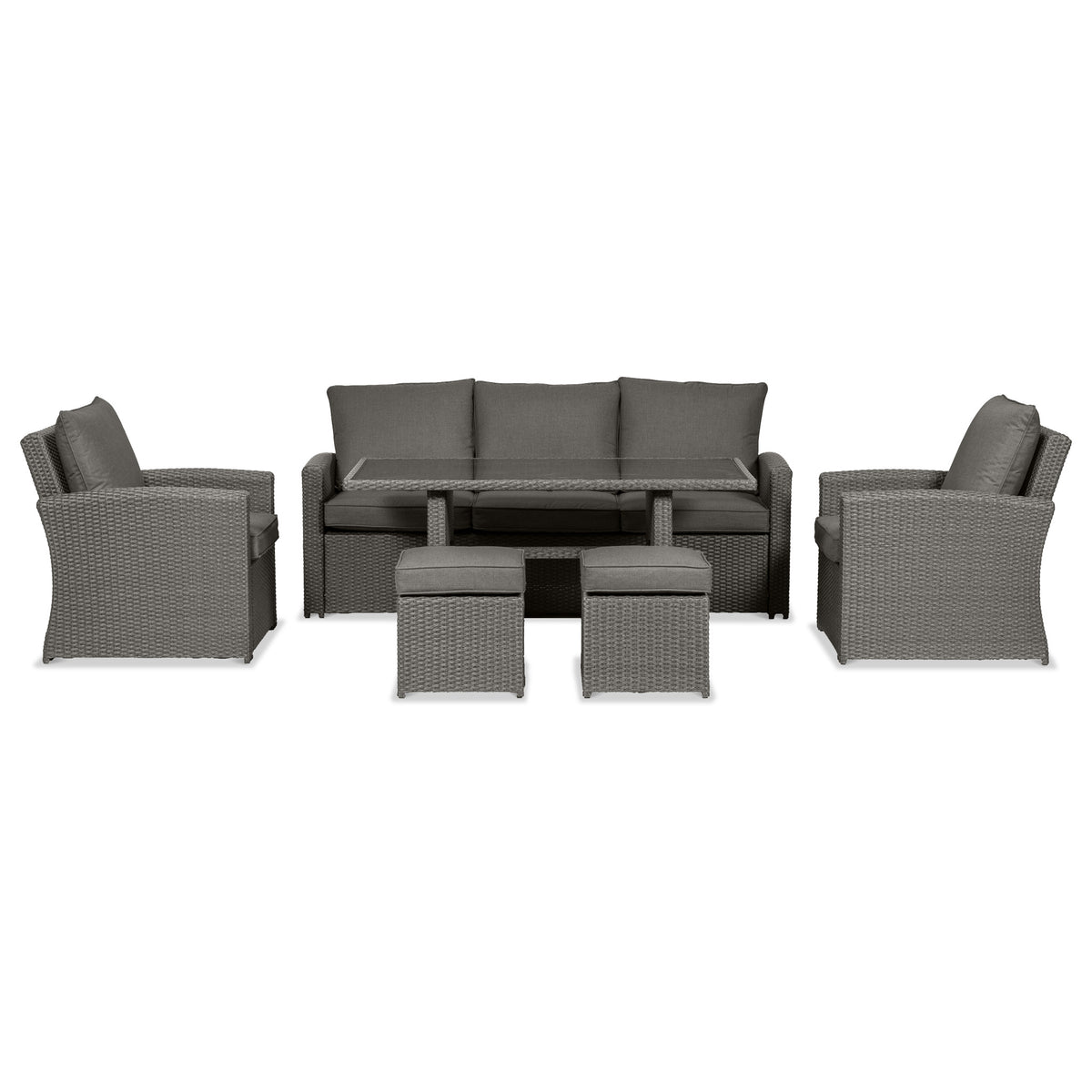 Paris Rattan Seven Seater Deluxe Sofa Dining Set from Roseland
