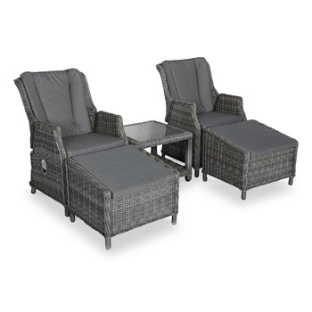 Paris 2 Seater High Back Recliner Comfort Companion Set