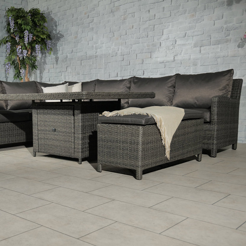 Paris 120cm Fire Pit Rattan Set with Bench | Roseland