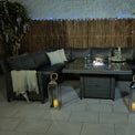 Paris 120cm Fire Pit Dine or Lounge Rattan Set with Bench