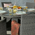 Paris 140cm 6 Seat Rattan Round Dining Set