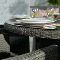 Paris 140cm 6 Seat Rattan Round Dining Set