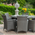 Paris 140cm 6 Seat Rattan Round Dining Set