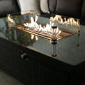 Paris 170cm Fire Pit Dine or Lounge Rattan Set with Bench