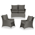 Paris 4 Seater Deluxe Rattan Lounging Coffee Set from Roseland