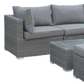 Paris Grey Rattan Corner Sofa Outdoor Lounge Set with coffee table