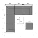 Paris Rattan Corner Sofa Lounge Set Dimensions & size guide