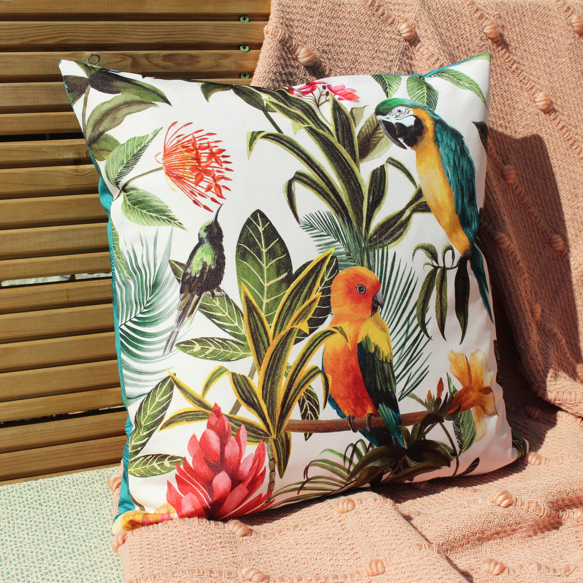 Parrots 43cm Reversible Outdoor Polyester Cushion
