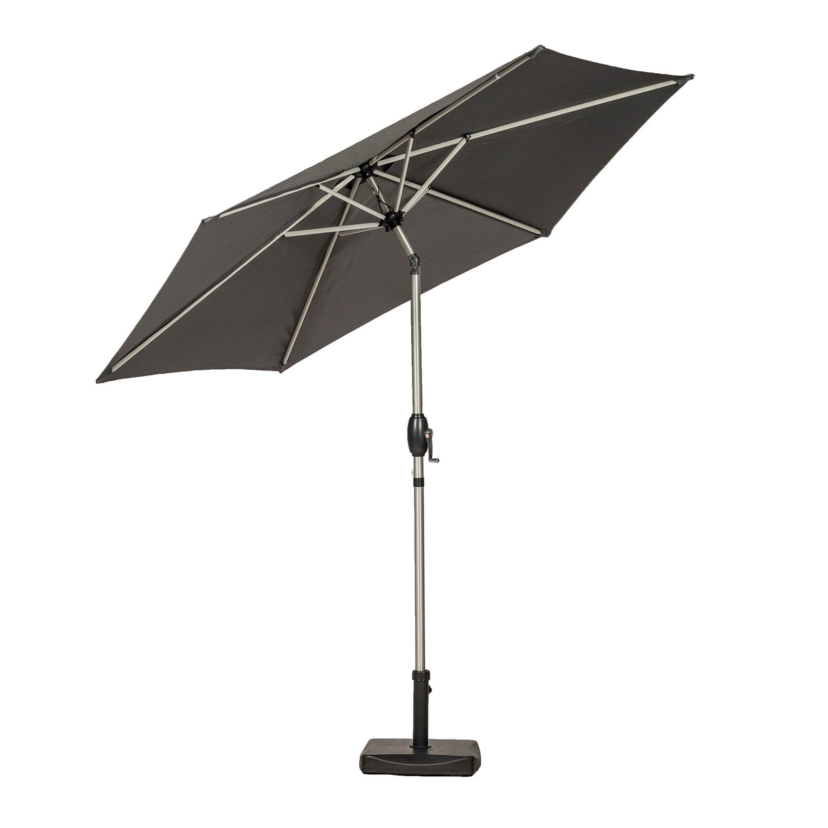 2.5m Parasol  Brushed Aluminium Parasol - Grey