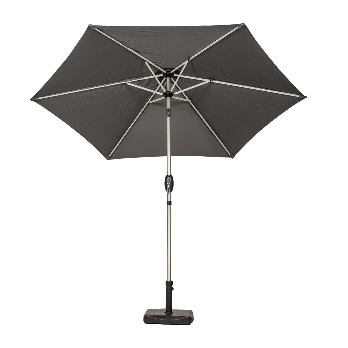 2.5m Parasol  Brushed Aluminium Parasol - Grey