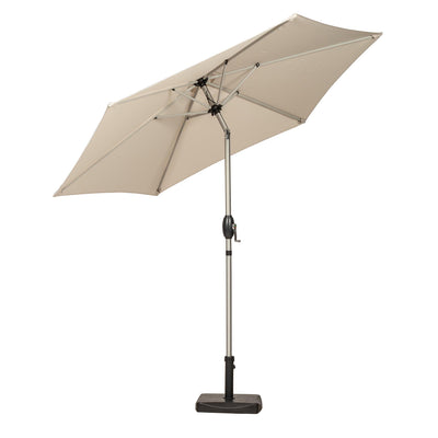 2.5m Crank & Tilt Parasol with Brushed Aluminium Pole