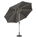 3m Parasol  Brushed Aluminium Parasol - Grey