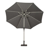 3m Parasol  Brushed Aluminium Parasol - Grey