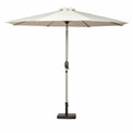 3m Parasol  Brushed Aluminium Parasol - Ivory