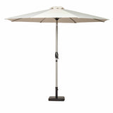 3m Parasol  Brushed Aluminium Parasol - Ivory