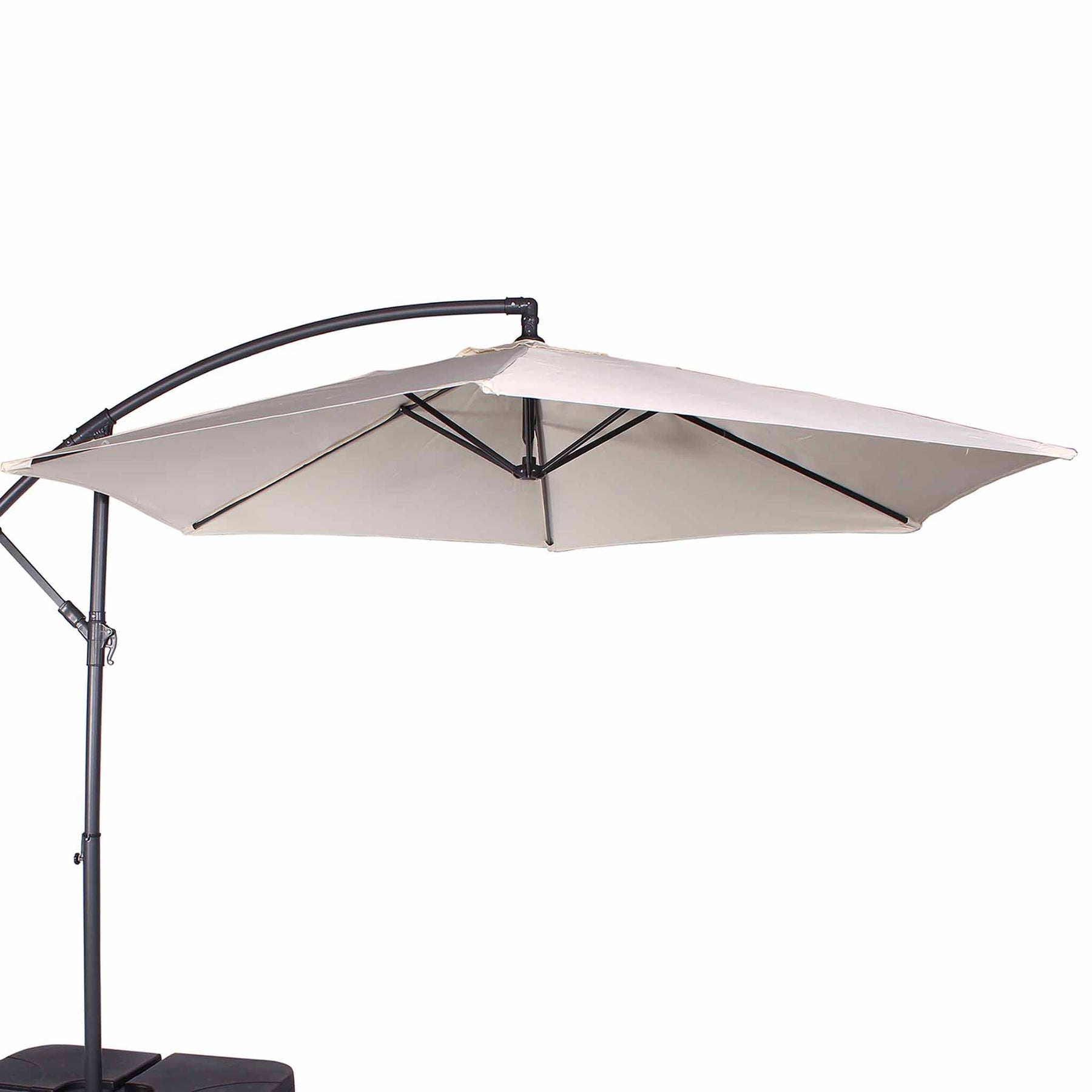 3m Crank & Tilt Ivory Cantilever Garden Umbrella 