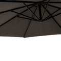 3m Deluxe Pedal Operated Cantilever Parasol - Grey