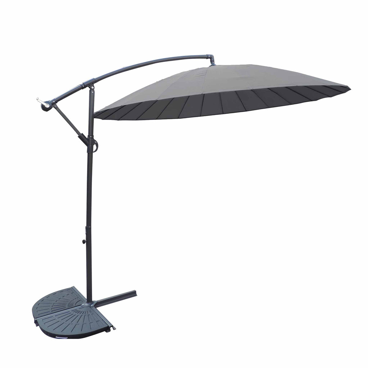 3m Shanghai Overhanging Cantilever Parasol in Grey 