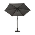 Grey 2.5m Crank & Tilt Garden Umbrella with Grey Aluminium Pole