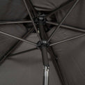 close up of 6 grey aluminium ribs on the Grey 2.5m Parasol 