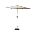 Ivory 2.5m Parasol with Grey Aluminium Pole by Roseland Furniture