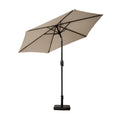 Ivory 2.5m Crank & Tilt Parasol with Grey Aluminium Pole 