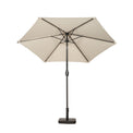 Ivory 2.5m Garden Umbrella with Grey Aluminium Pole 
