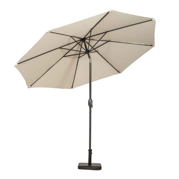 3m Crank & Tilt Parasol with Grey Aluminium Pole