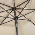 close up of the titling mechanism on the 3m Ivory Crank and Tilt Outdoor Garden Parasol