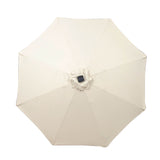 2.7m Ivory LED Lit Solar Powered Outdoor Crank and Tilt Parasol Canopy