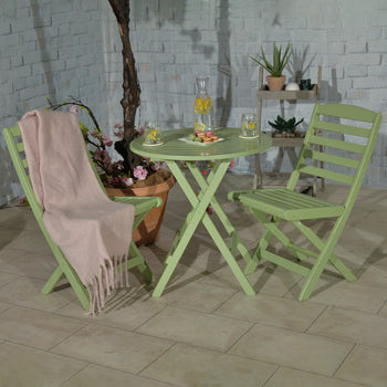 Porto Sage Green Folding Bistro Set