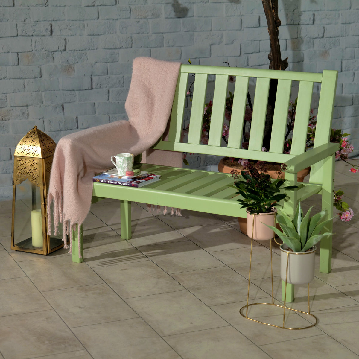 Porto Sage Green 2 Seater Homestead Bench