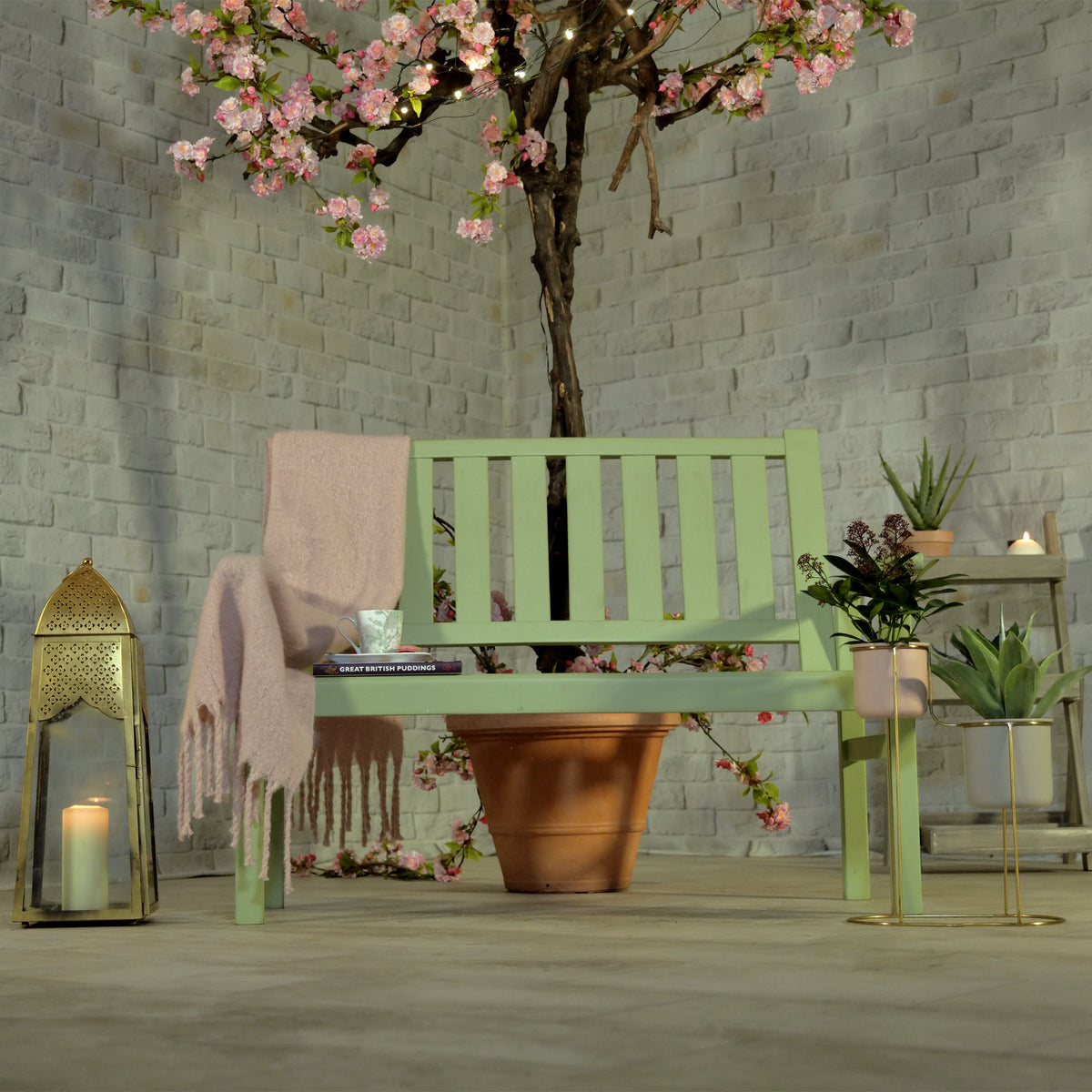 Porto Sage Green 2 Seater Homestead Bench