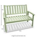 Porto Sage Green 2 Seater Homestead Bench