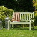Porto Sage Green 2 Seater Turnbury Bench for garden or patio