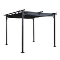 3m Grey Prague Pergola Gazebo with retractable shelter from Roseland Home Furniture