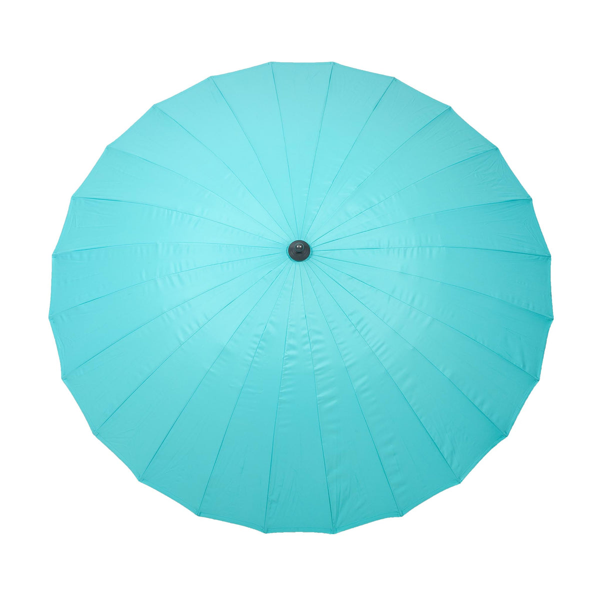 2.7m Aqua Blue Shanghai Crank & Tilt Outdoor Parasol Canopy