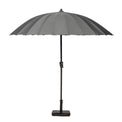 2.7m Grey Shanghai Crank & Tilt Outdoor Garden Parasol by Roseland Furniture