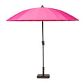 2.7m Pink Shanghai Crank & Tilt Outdoor Garden Parasol by Roseland Furniture