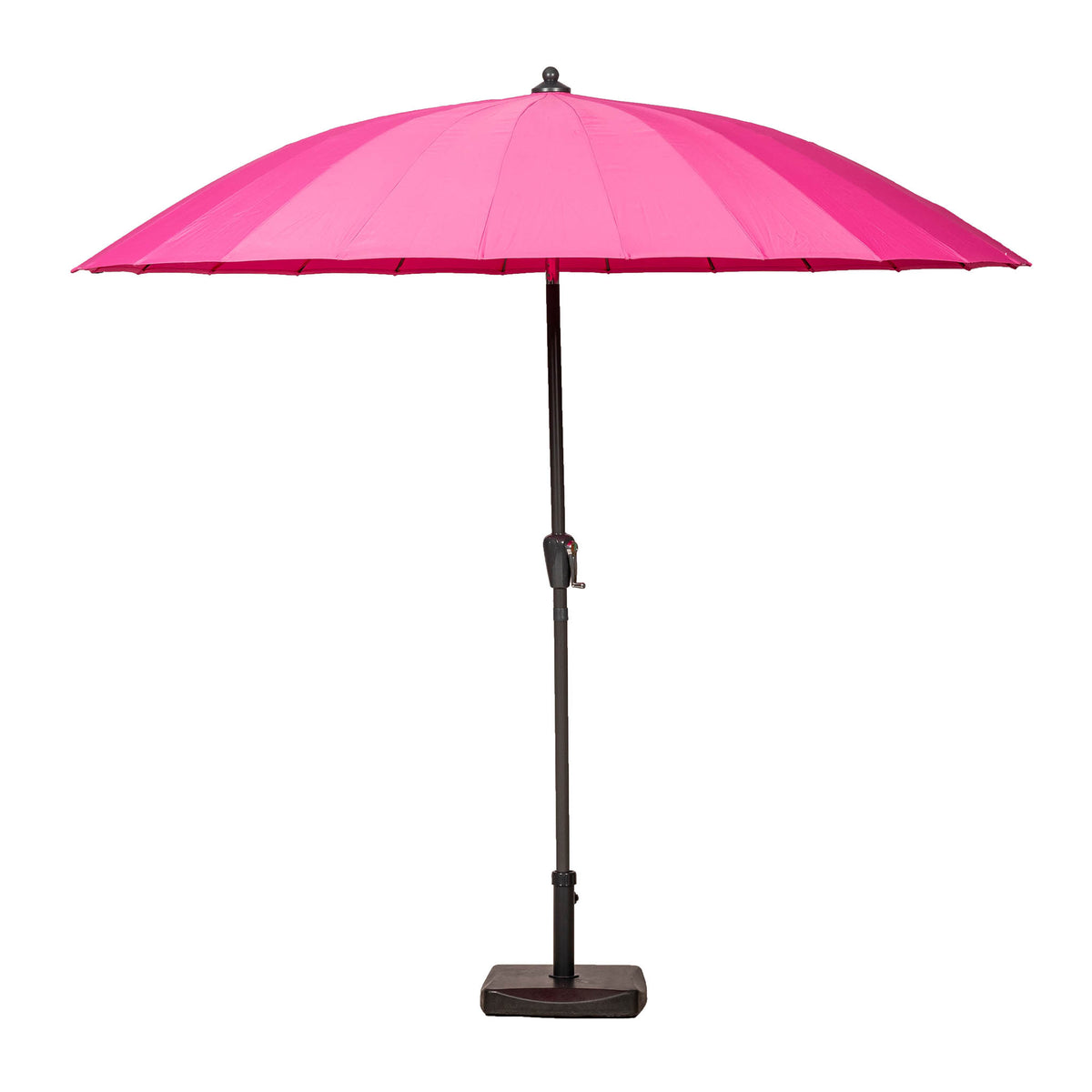 2.7m Pink Shanghai Crank & Tilt Outdoor Garden Parasol by Roseland Furniture