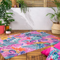 Psychedelic Pink Tropical Outdoor / Indoor Rug 
